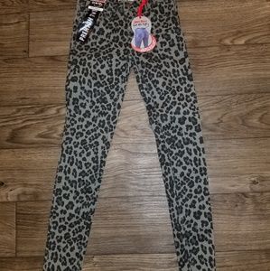 Leopard print jeans